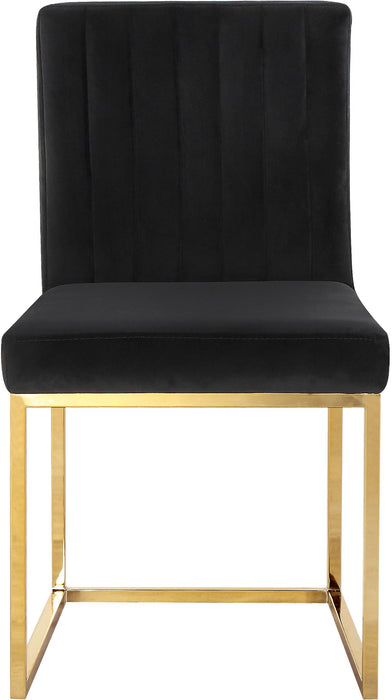 Giselle Black Velvet Dining Chair