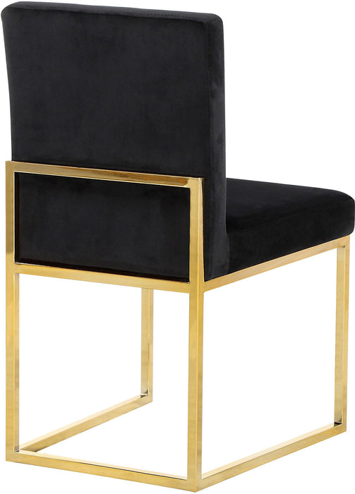 Giselle Black Velvet Dining Chair