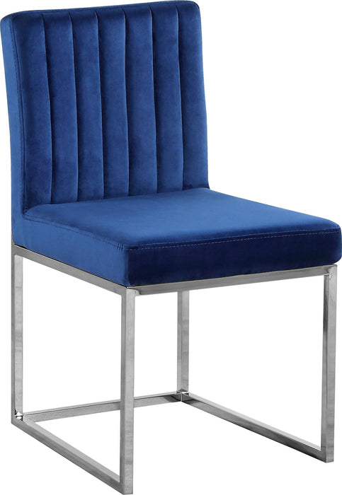 Giselle Navy Velvet Dining Chair