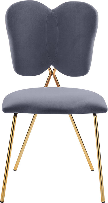 Angel Grey Velvet Dining Chair