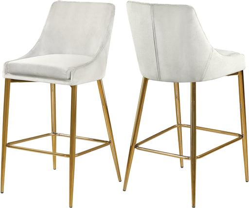 Karina Cream Velvet Stool image