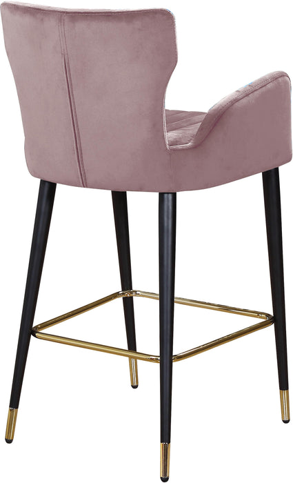 Luxe Pink Velvet Stool