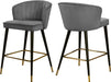 Cassie Grey Velvet Stool image