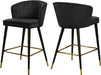 Cassie Black Velvet Stool image