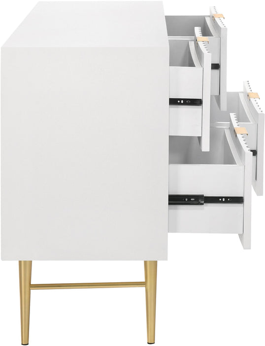 Modernist White Gloss Dresser