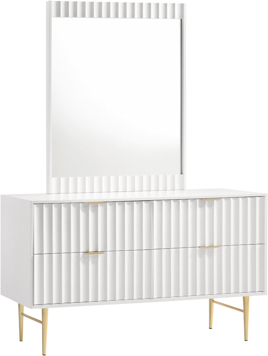 Modernist White Gloss Dresser