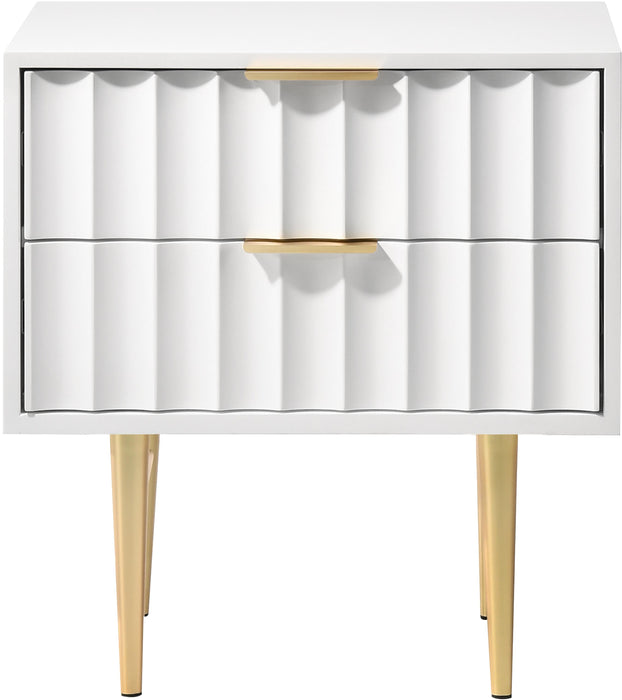 Modernist White Gloss Night Stand