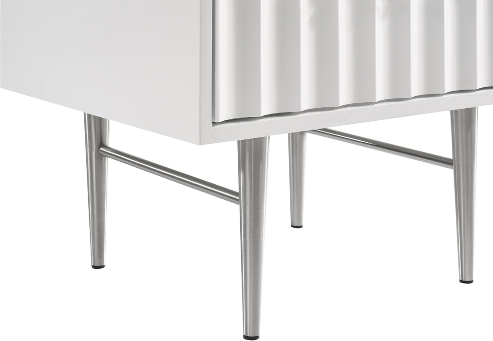 Modernist White Gloss Night Stand