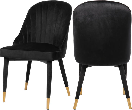 Belle Black Velvet Dining Chair image