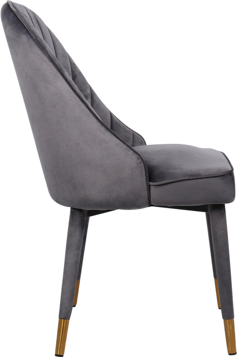 Belle Grey Velvet Dining Chair