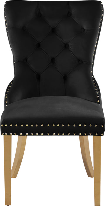 Carmen Black Velvet Dining Chairs (2)