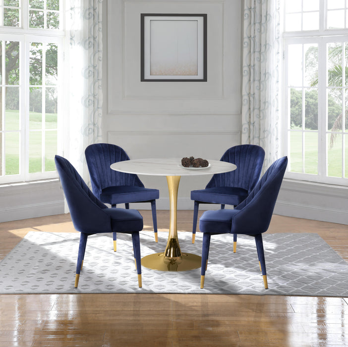 Belle Navy Velvet Dining Chair