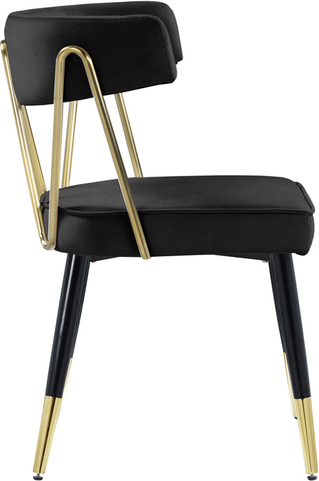 Rheingold Black Velvet Dining Chair