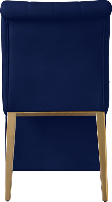 Curve Navy Velvet Dining Chair