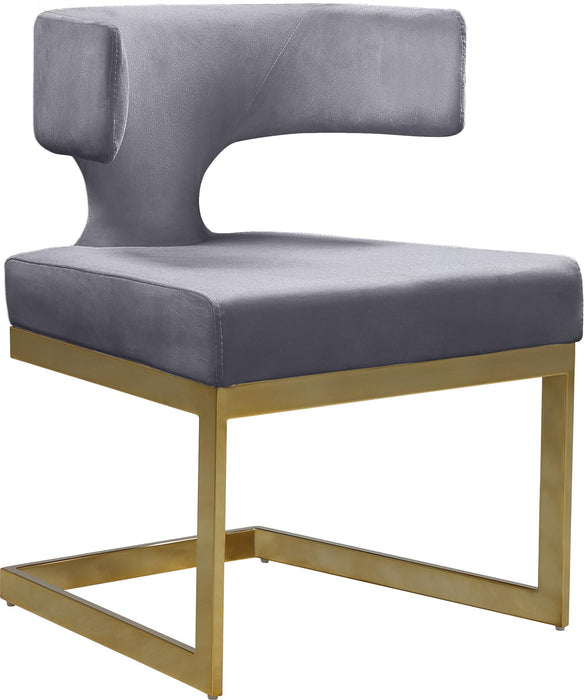 Alexandra Grey Velvet Dining Chair