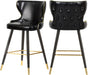 Hendrix Black Faux Leather Counter/Bar Stool image