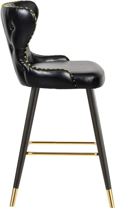 Hendrix Black Faux Leather Counter/Bar Stool