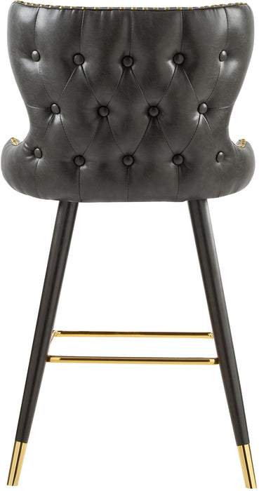 Hendrix Grey Faux Leather Counter/Bar Stool