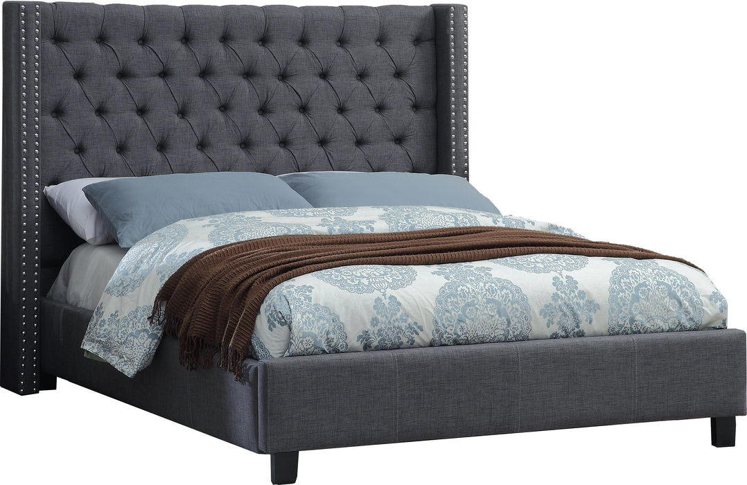 Ashton Grey Linen Queen Bed