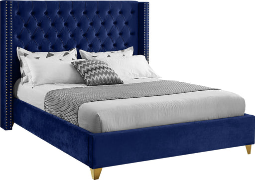 Barolo Navy Velvet Full Bed image