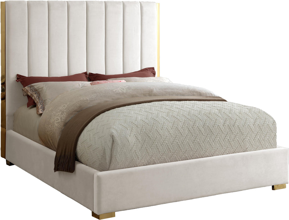 Becca Cream Velvet King Bed