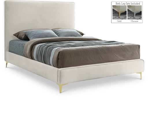 Geri Cream Velvet Full Bed image