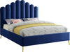 Lily Navy Velvet Full Bed image