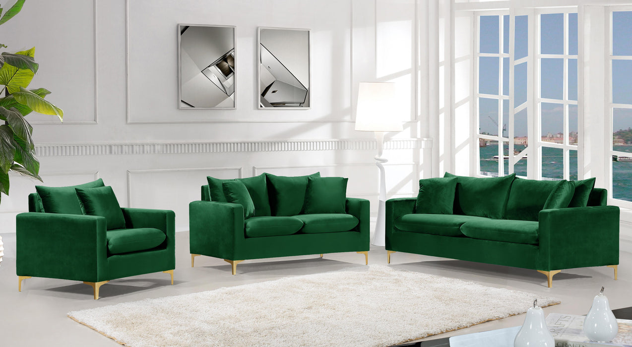 Naomi Green Velvet Loveseat