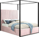 Jax Pink Velvet Queen Bed image