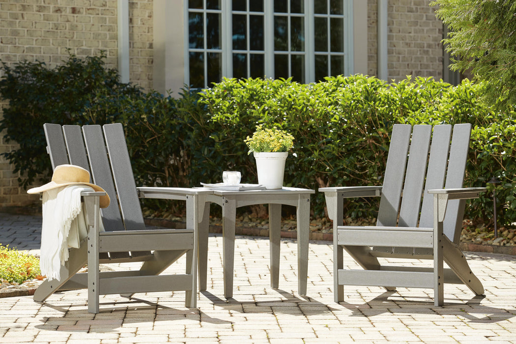 Visola Outdoor Adirondack Chair Set with End Table