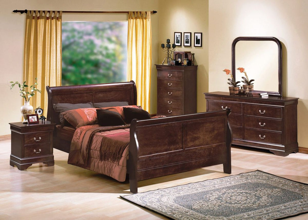 Crown Mark Furniture Louis Philip Drawer Chest in Dark Cherry image