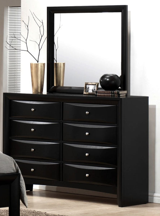 Crown Mark Furniture Emily Dresser Mirror in Black