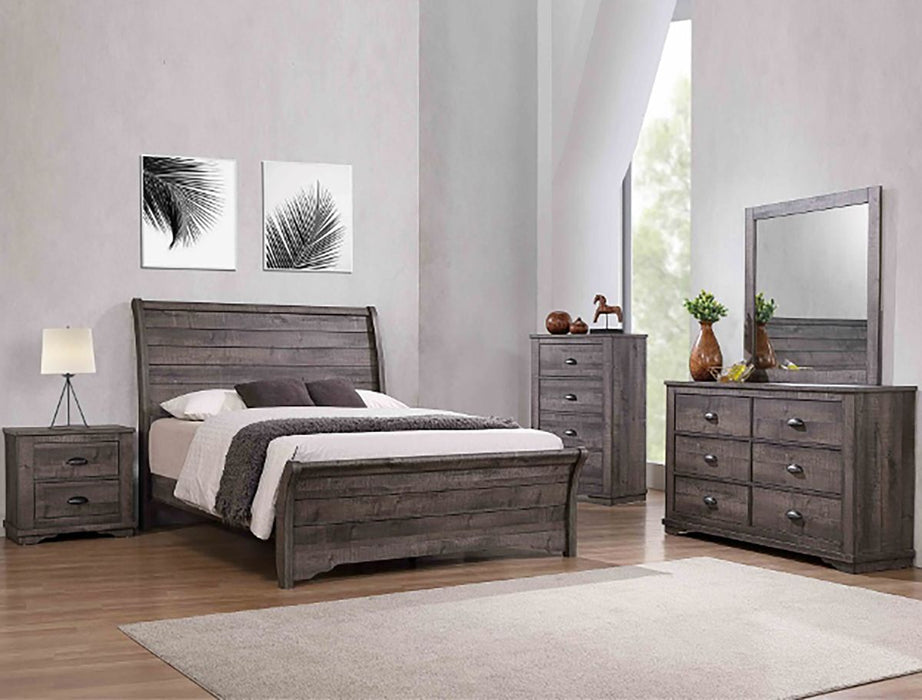 Crown Mark Furniture Coralee 5 Drawer Chest in Gray