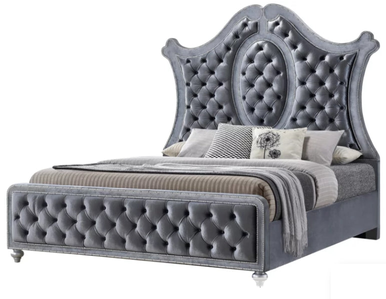 Crown Mark Furniture Voltare King Bed in Dark Grey image