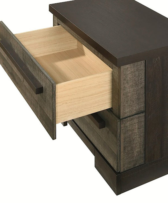 Crown Mark Furniture Remington 2 Drawer Nightstand in Brown