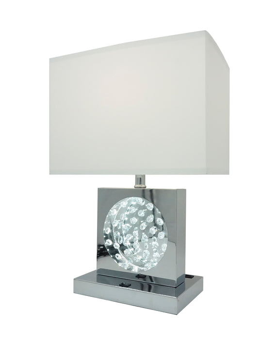 TABLE LAMP CHROME-LED ACCENT