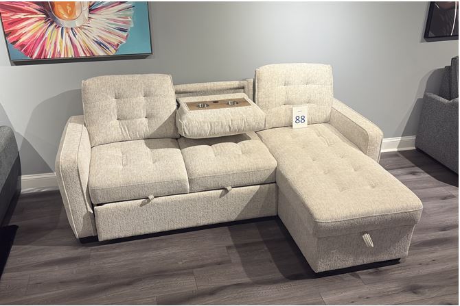 U0707 BROWN REVERSIBLE SOFA BED