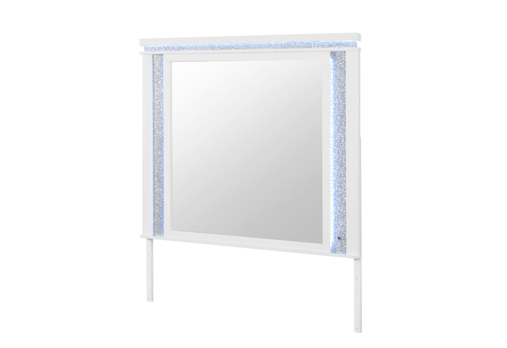 ALINA WHITE MIRROR WITH LED