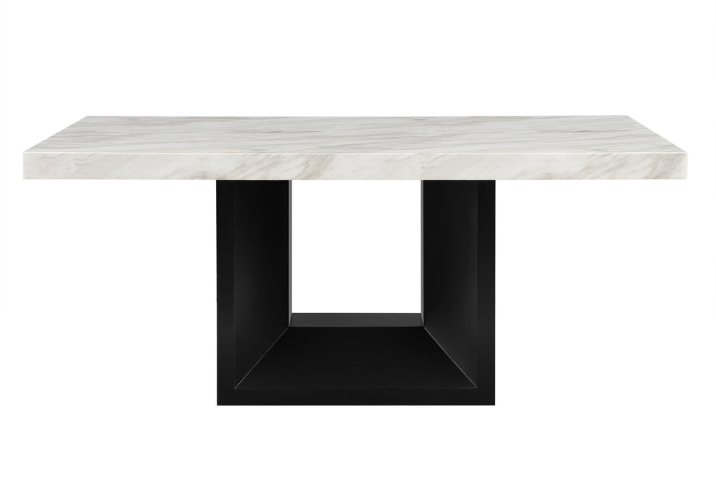 D02 DINING TABLE + 6 D03 BLACK DINING CHAIRS