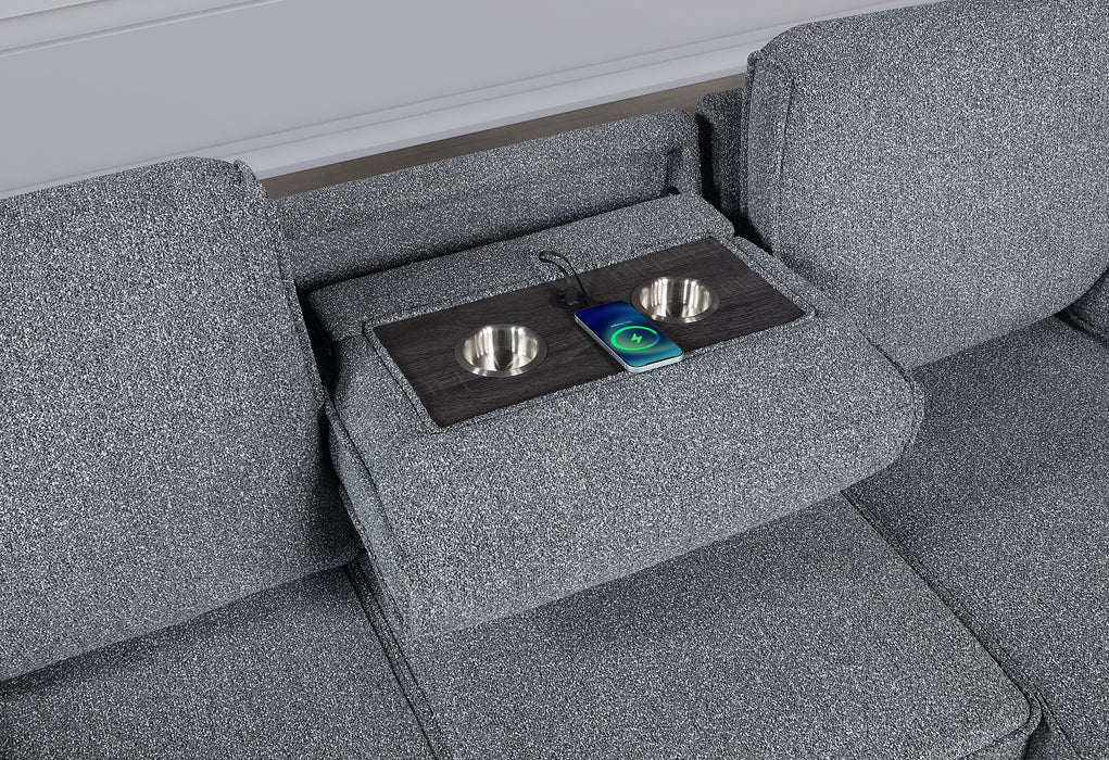 U0808 DARK GREY REVERSIBLE SOFA BED