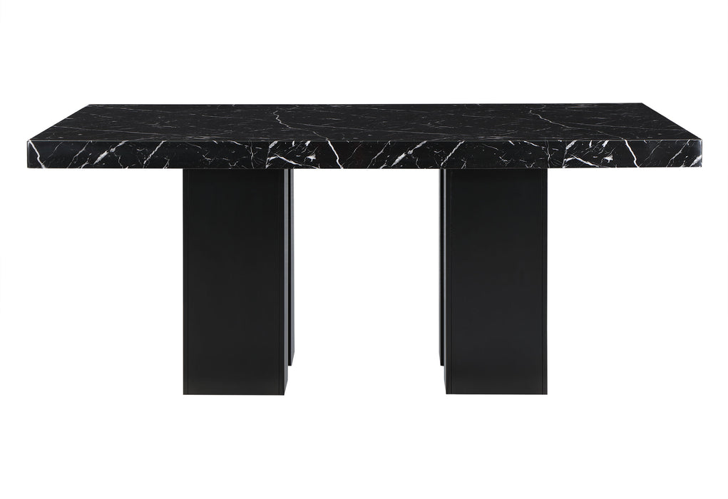 D03 DINING TABLE +8 D03 DINING CHAIRS BLACK